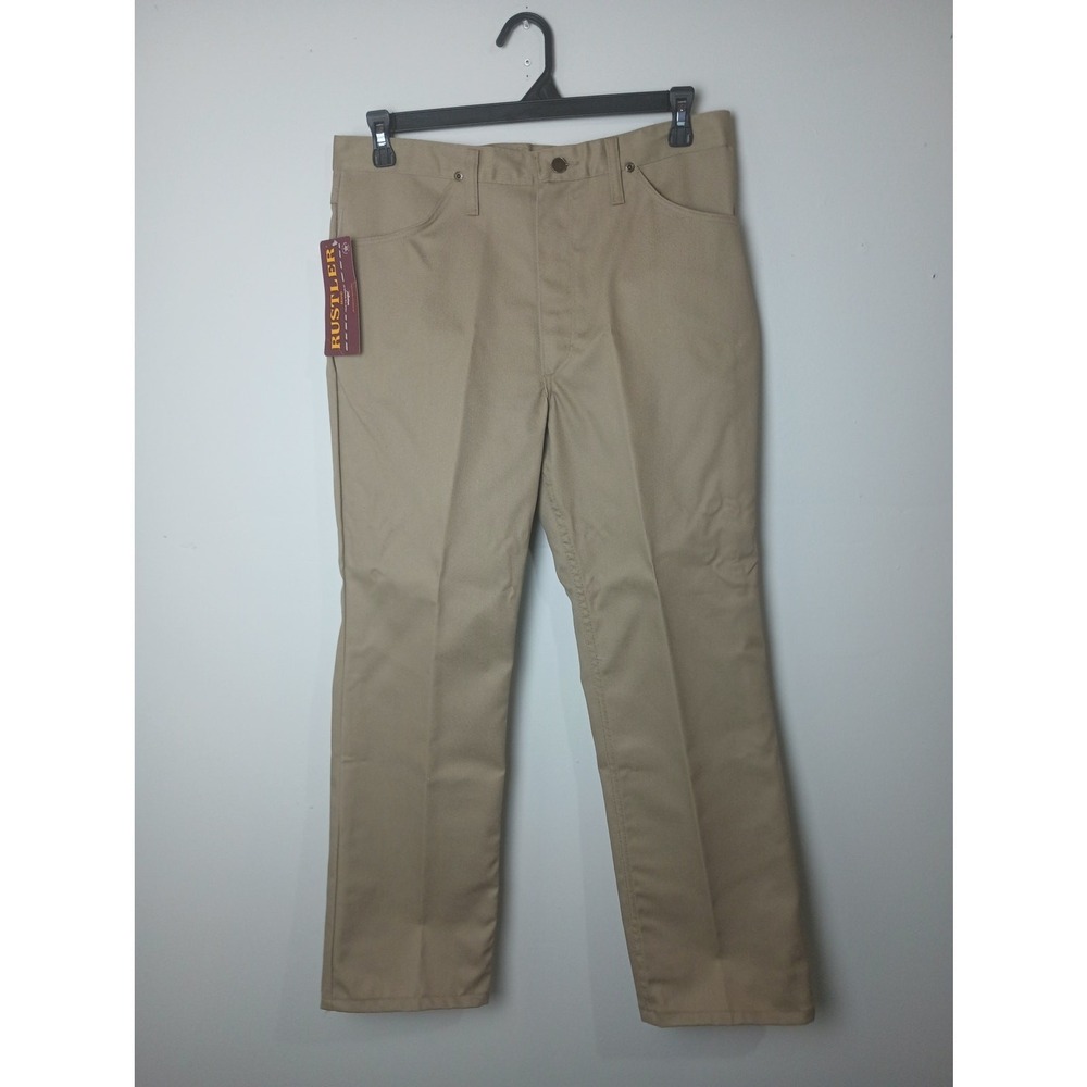 Vtg Rustler USA‎ MADE Jeans Men's Tan 36x30 Boot Cut NWT